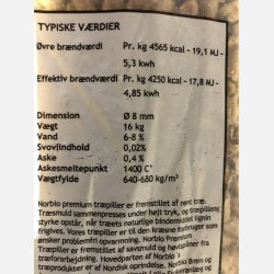 Norbio Premium - Tr�piller, 8 mm, 896 kg